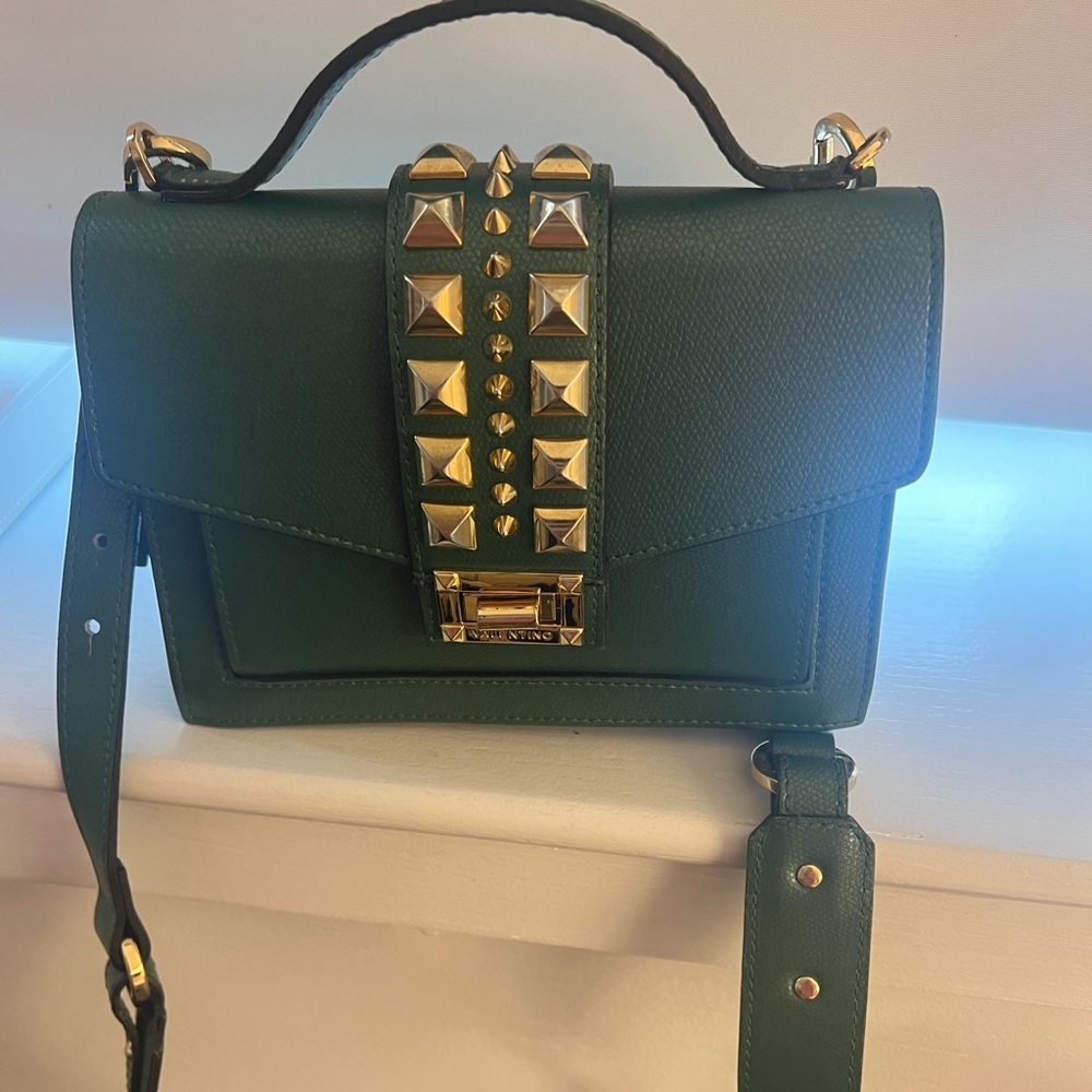 Valentino Stud Bag by M m. Valentino dark green